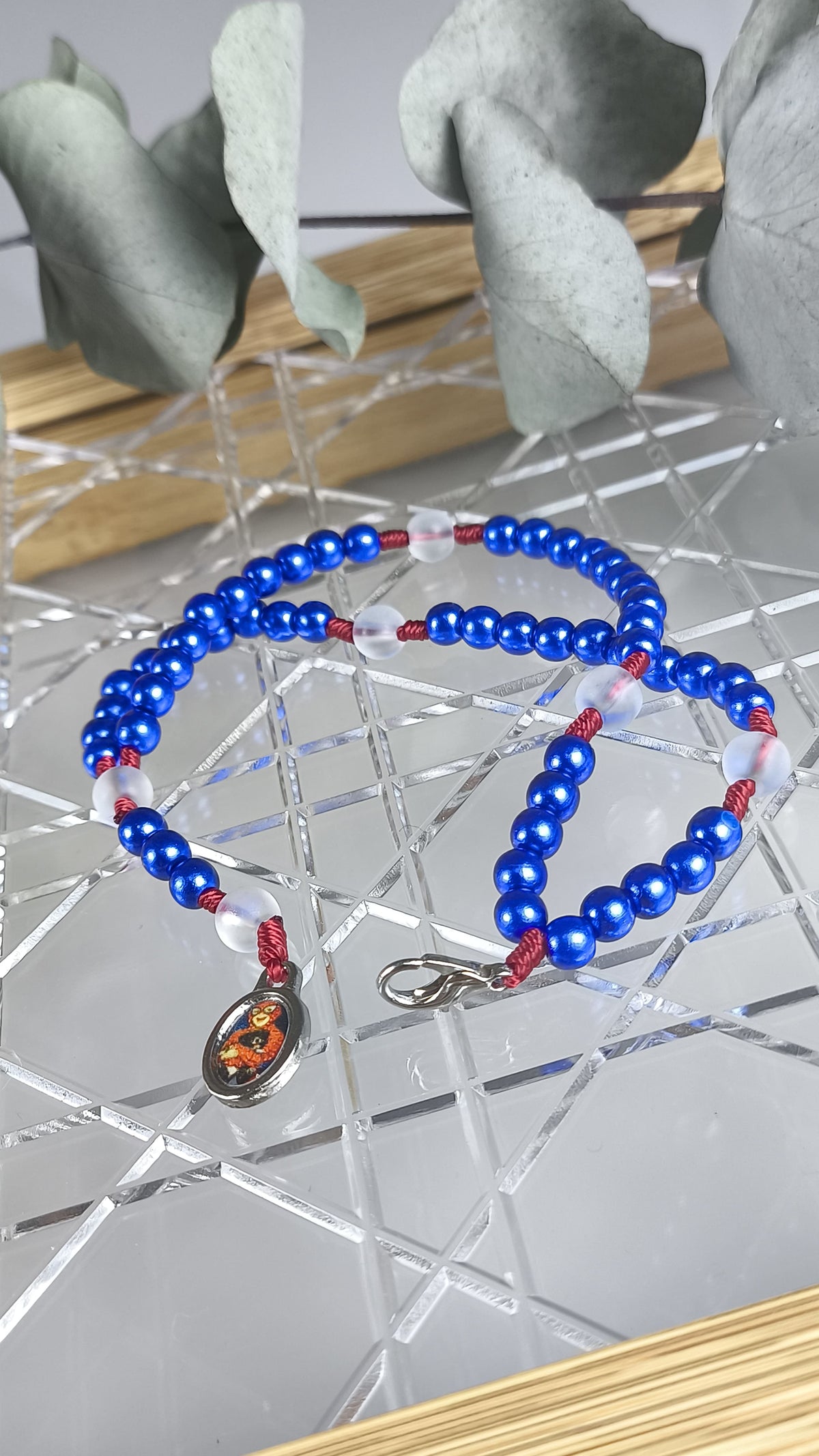 Terço de Pulso Azul do Homem Aranha São Carlo Acutis