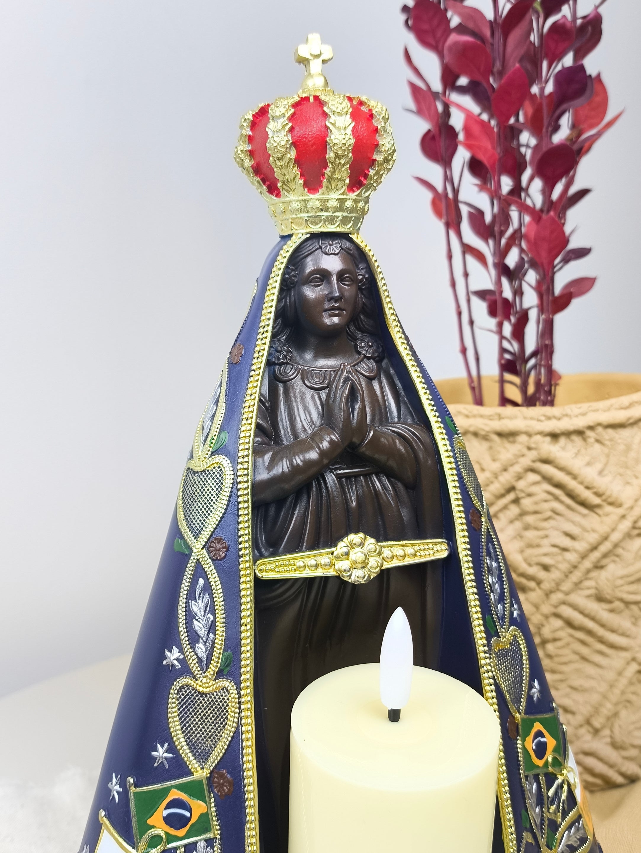 Nossa Senhora Aparecida 30cm - Com Vela