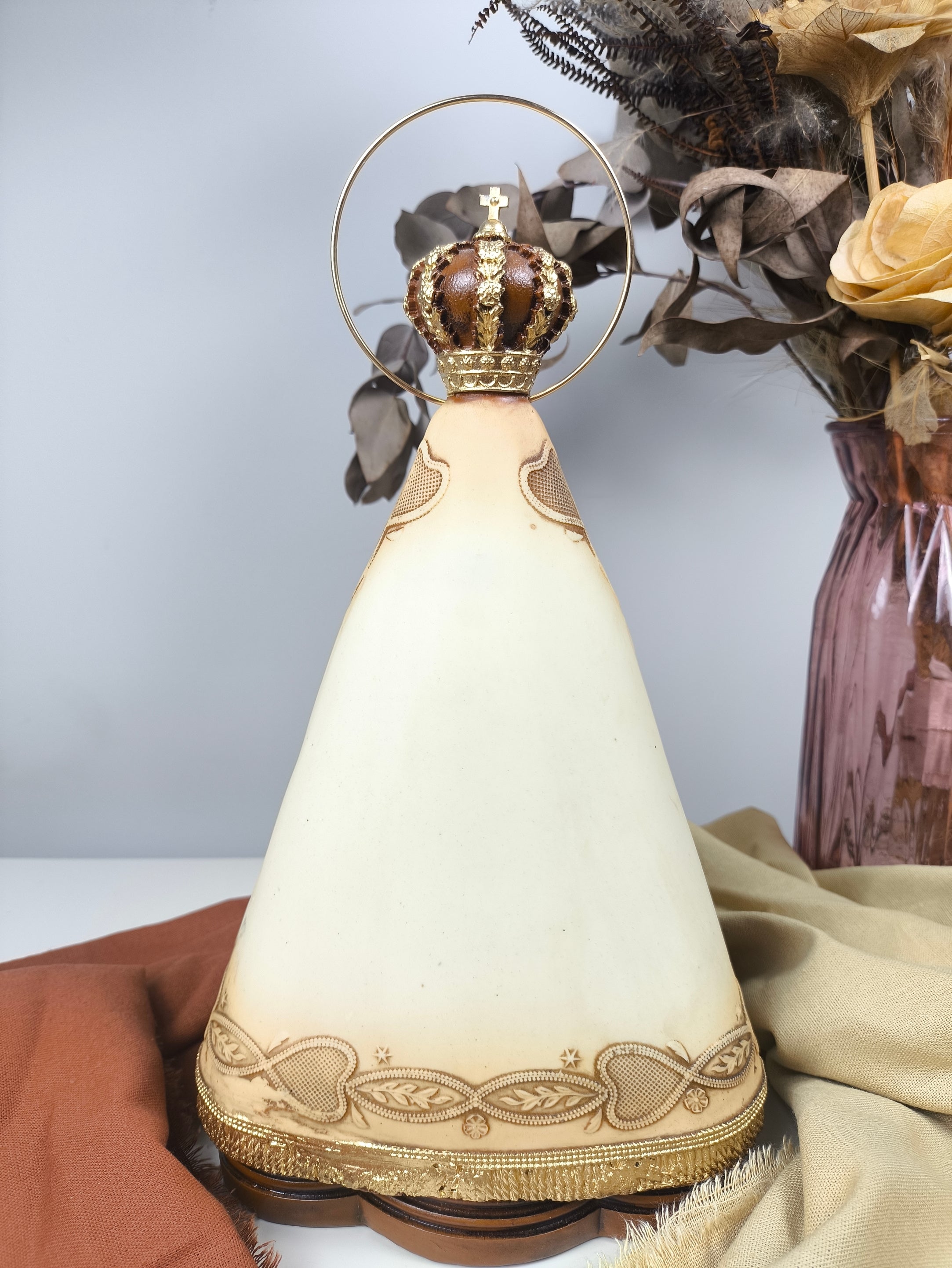 Nossa Senhora Aparecida 30cm Terracota