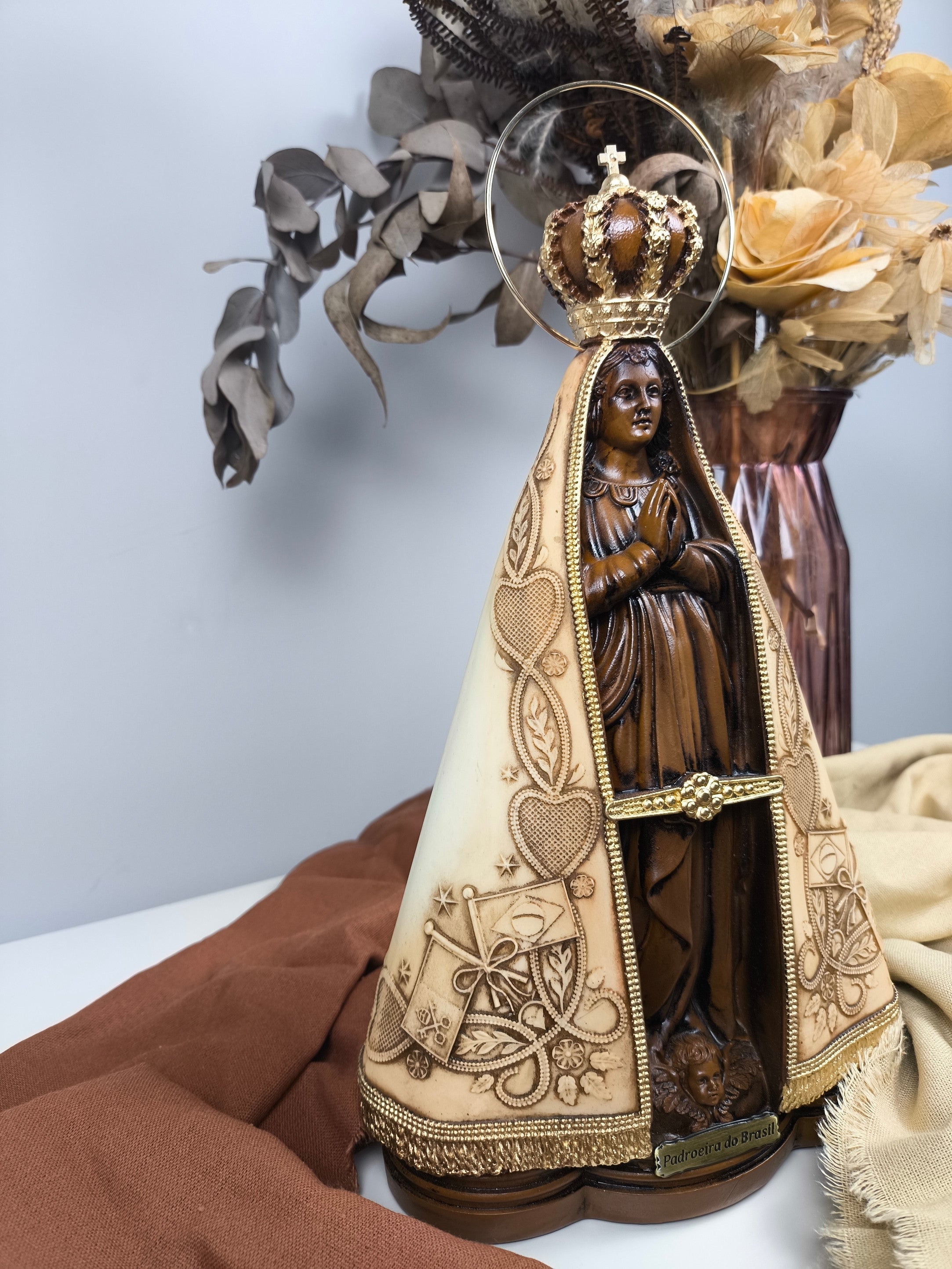 Nossa Senhora Aparecida 30cm Terracota