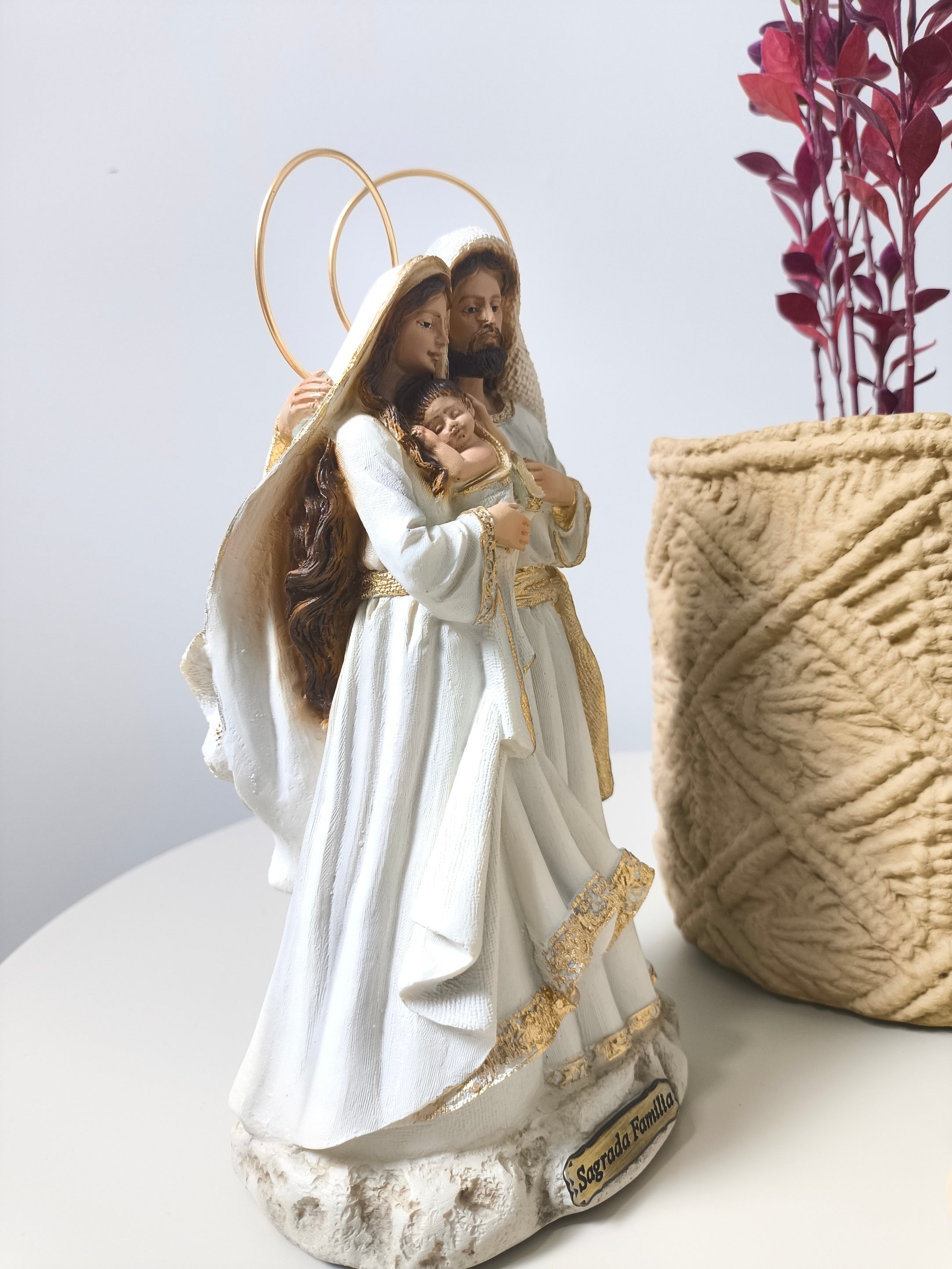 Sagrada Família Tradicional Branca 20cm
