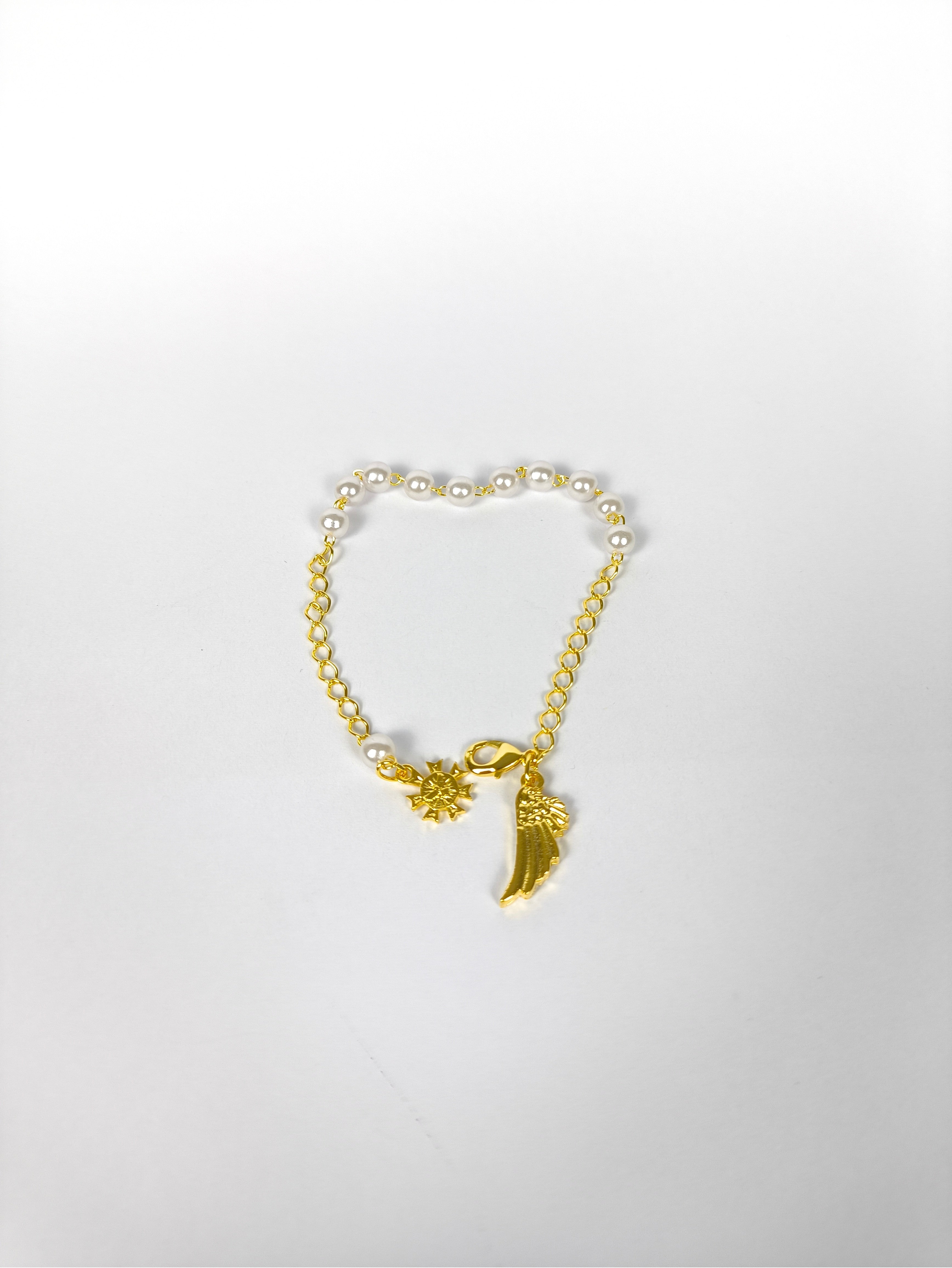 Pulseira Pérola Você é Um Anjo c/ vidrinho