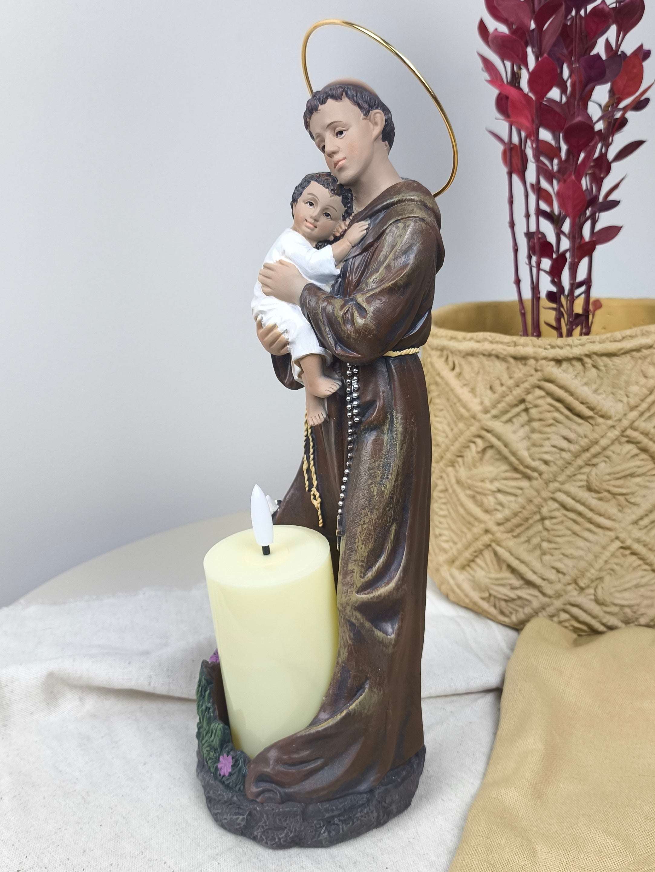 Santo Antonio 30cm - Com Vela