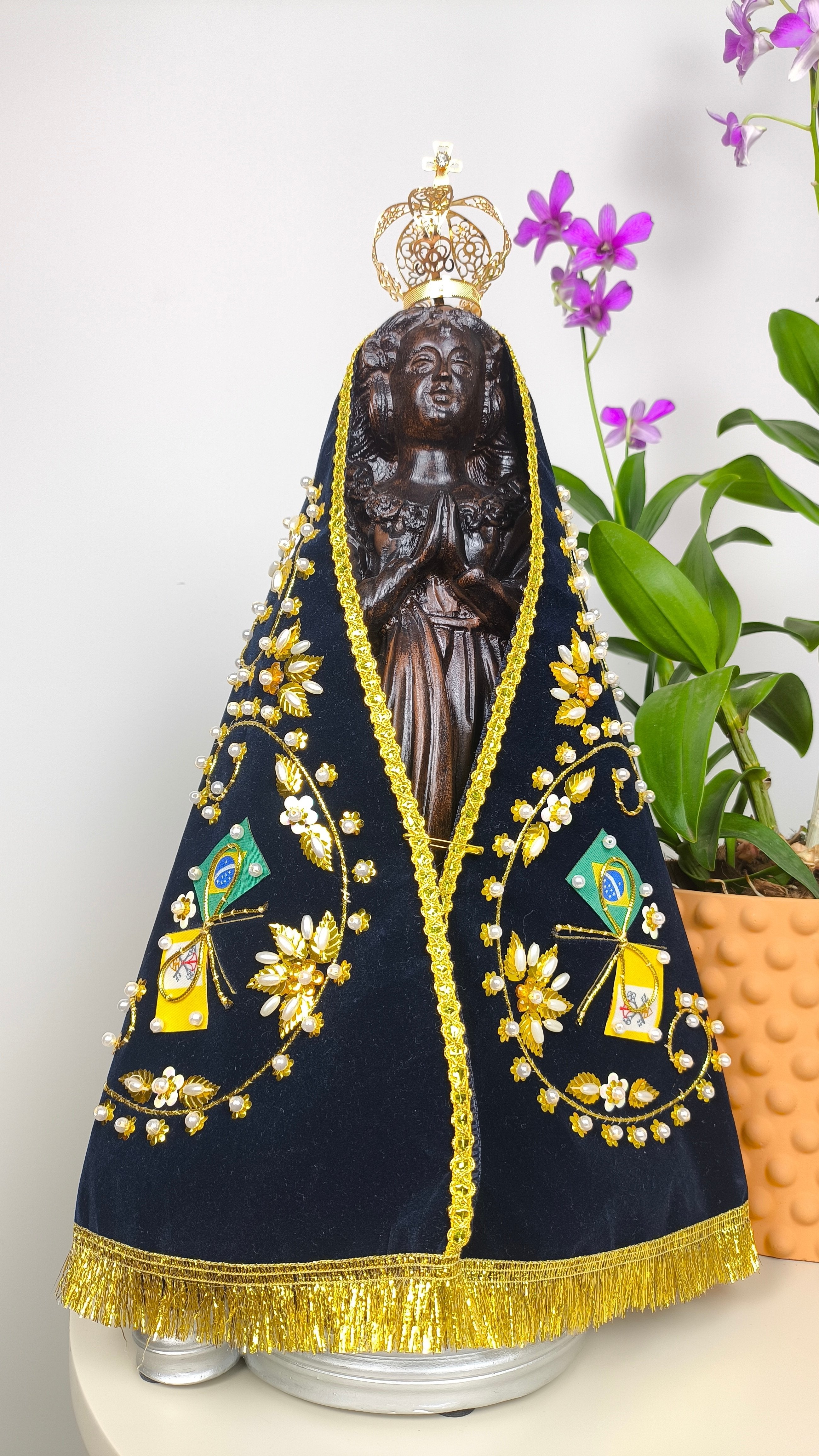 Nossa Senhora Aparecida 37cm - Fac-símile