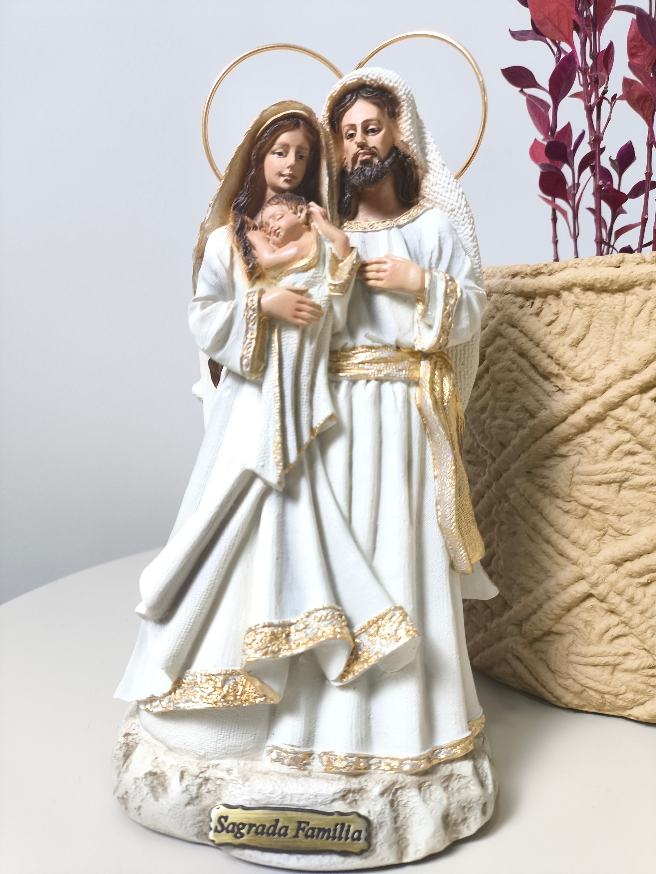 Sagrada Família Tradicional Branca 20cm