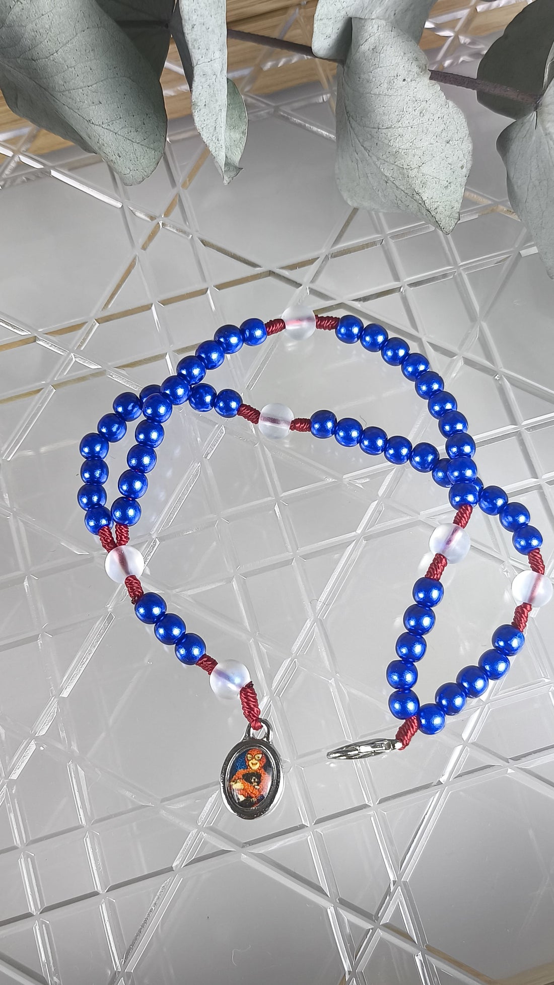 Terço de Pulso Azul do Homem Aranha São Carlo Acutis