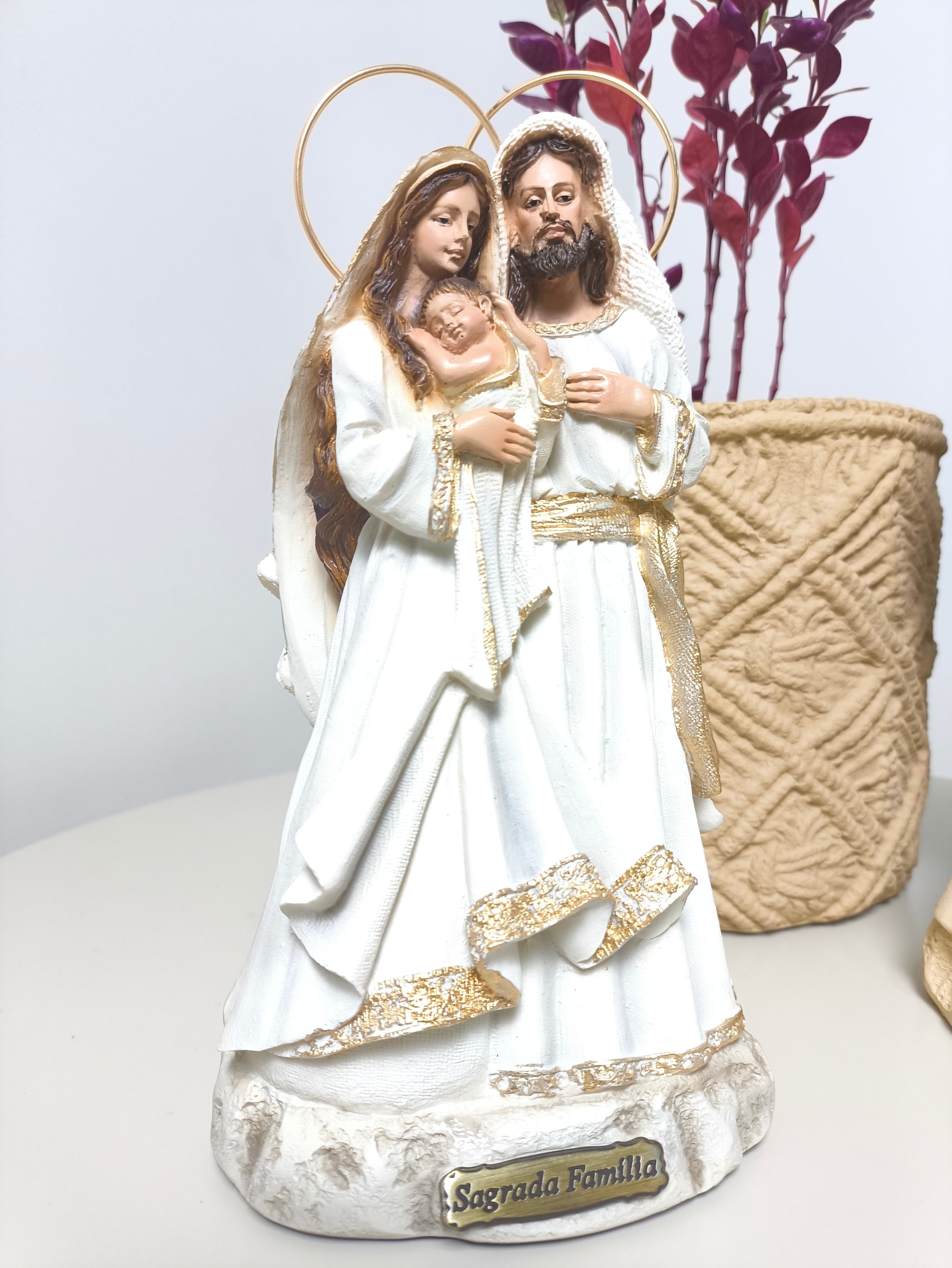 Sagrada Família Tradicional Branca 20cm