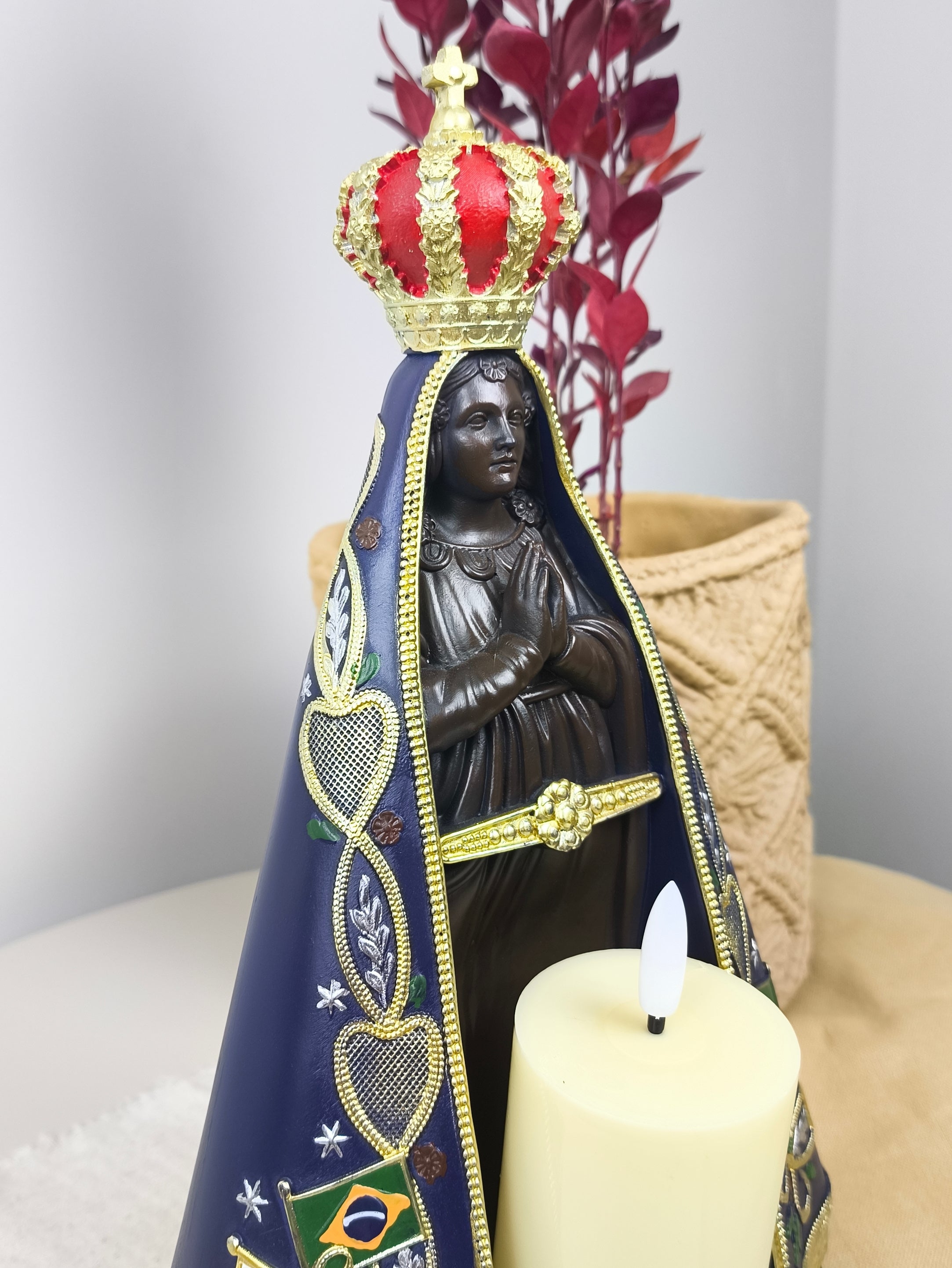Nossa Senhora Aparecida 30cm - Com Vela