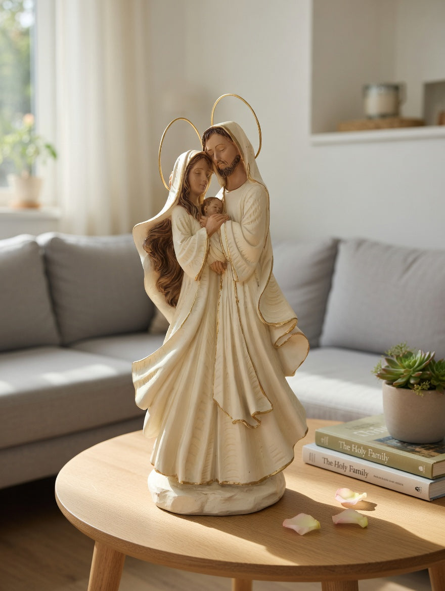 Sagrada Família Afetuosa Marfim 30cm