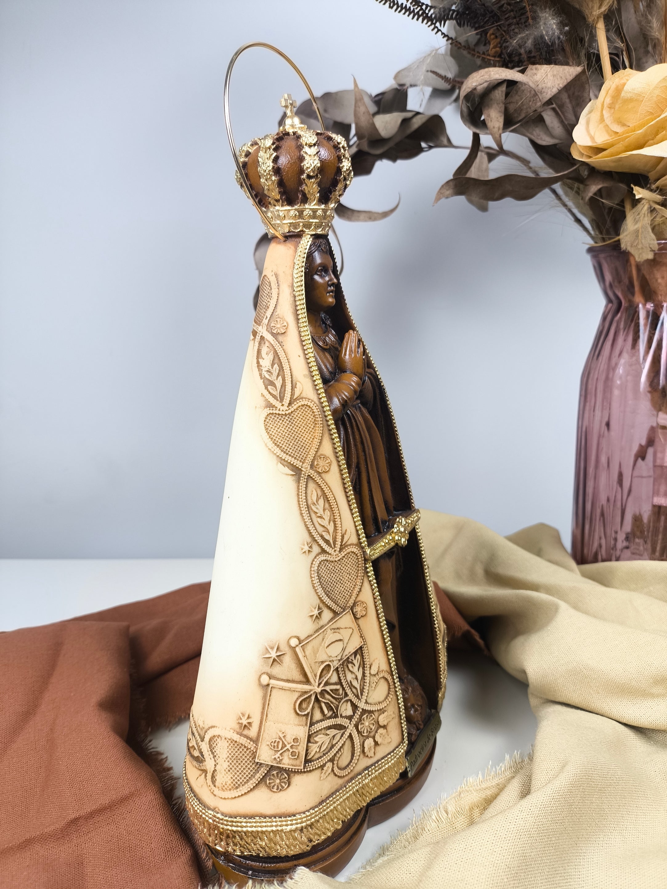 Nossa Senhora Aparecida 30cm Terracota