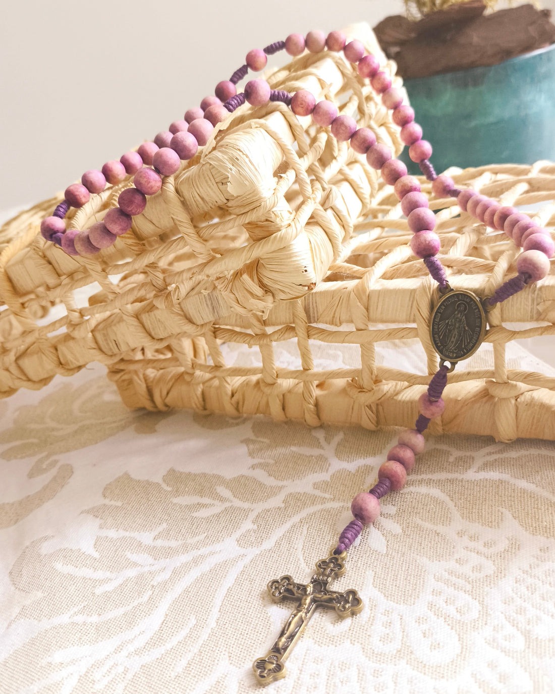 Terço Roxo Orquidea Nossa Senhora das Graças