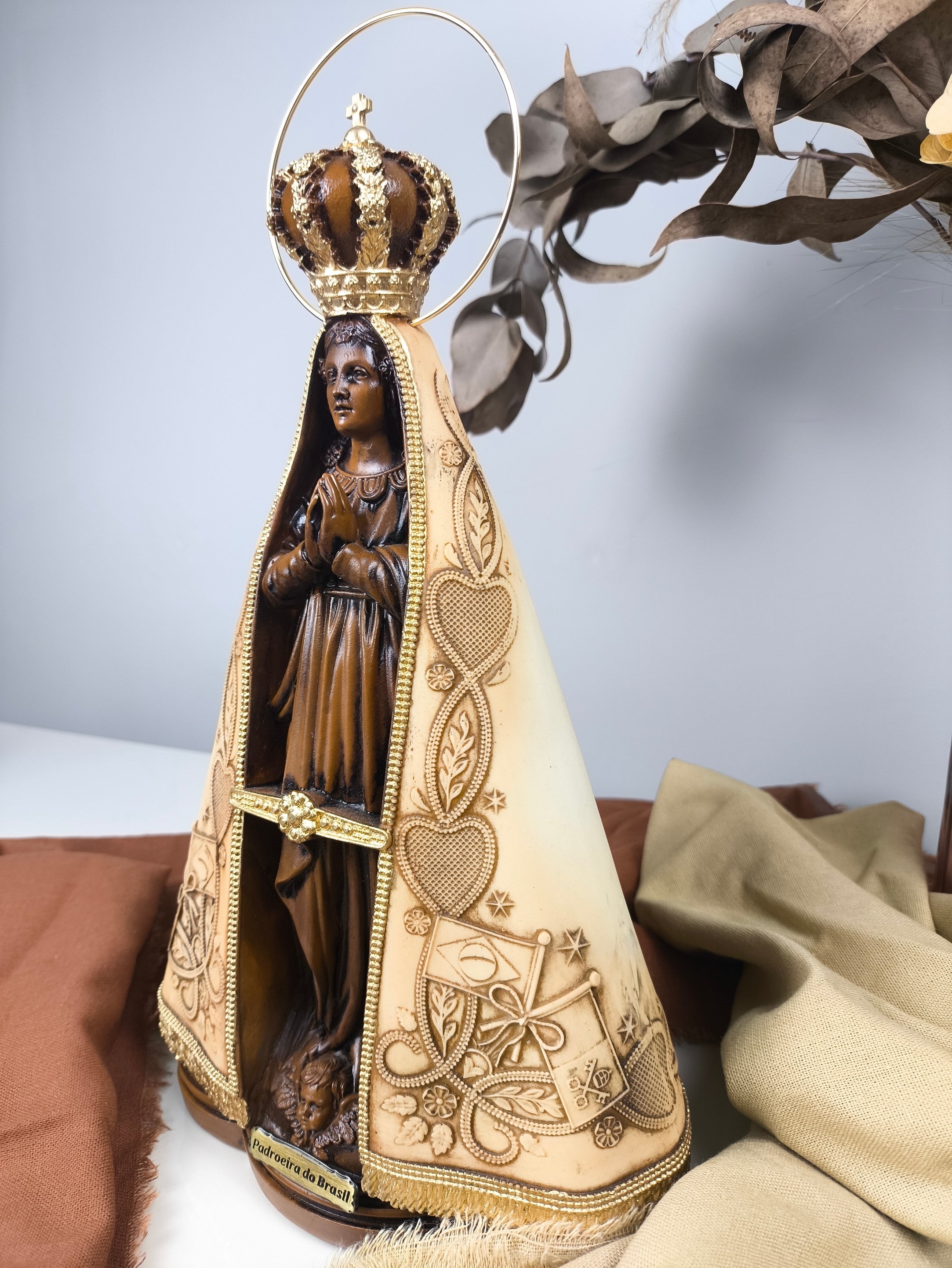 Nossa Senhora Aparecida 30cm Terracota