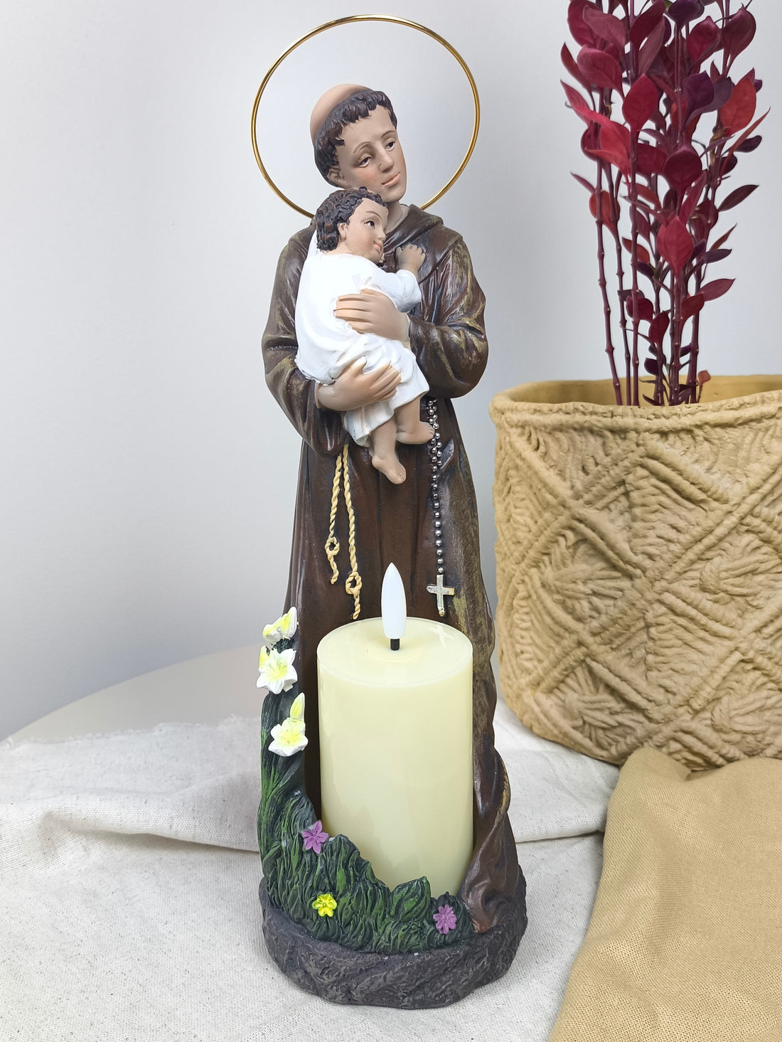 Santo Antonio 30cm - Com Vela