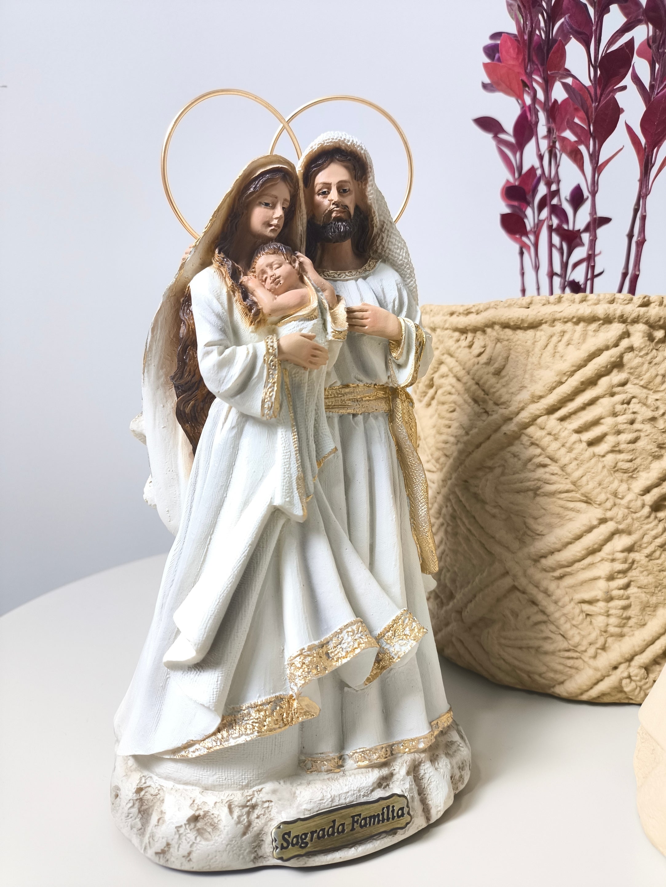 Sagrada Família Tradicional Branca 20cm