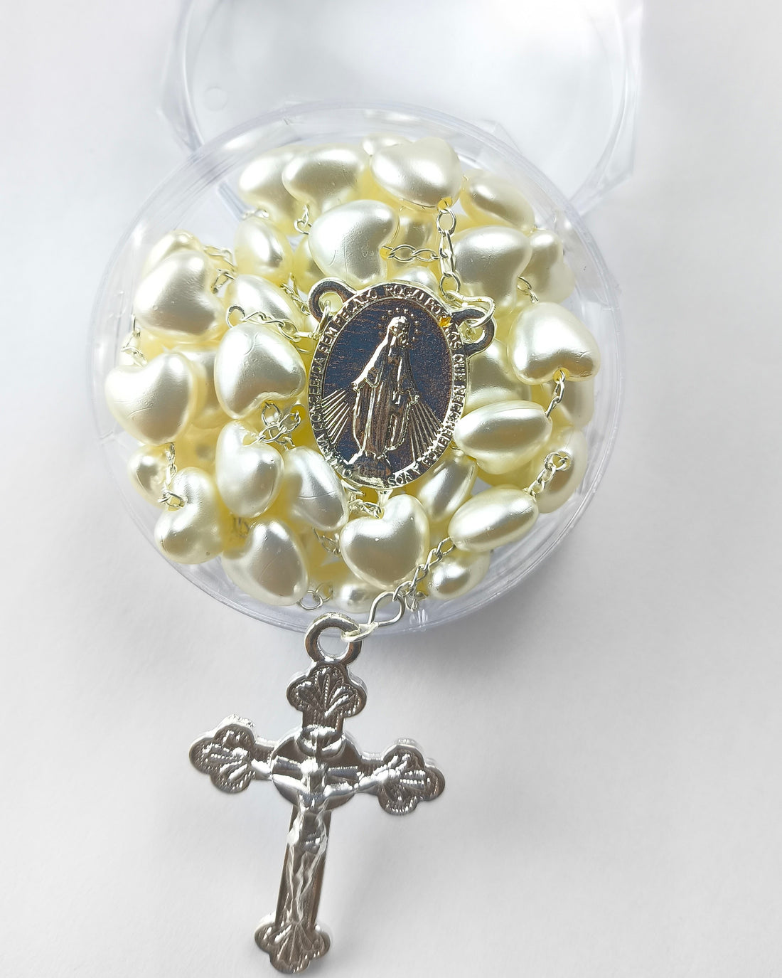 Terço de Coração Nossa Senhora das Graças Pérola
