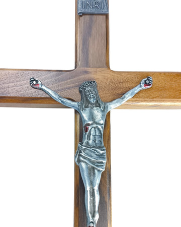 Crucifixo de Madeira para Parede 40cm - P.V.
