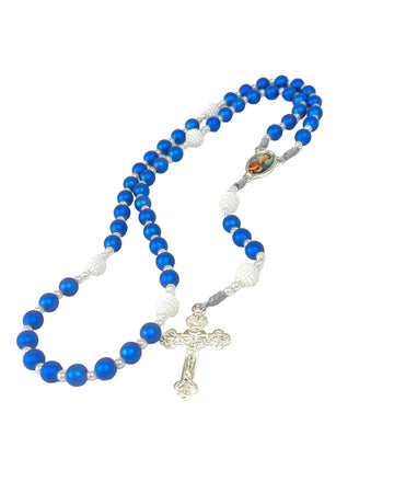Terço Carlo Acutis azul com Folheto