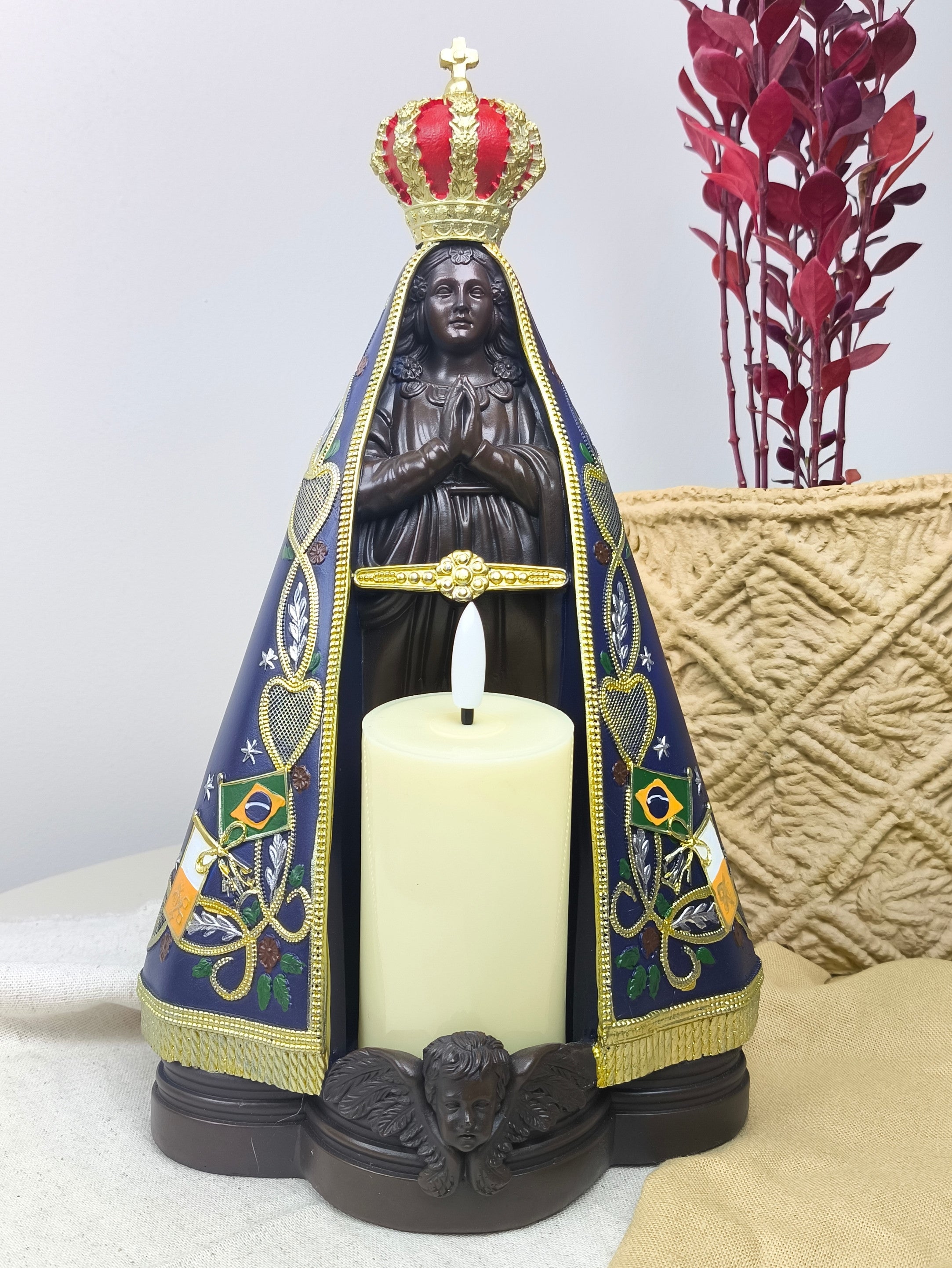 Nossa Senhora Aparecida 30cm - Com Vela