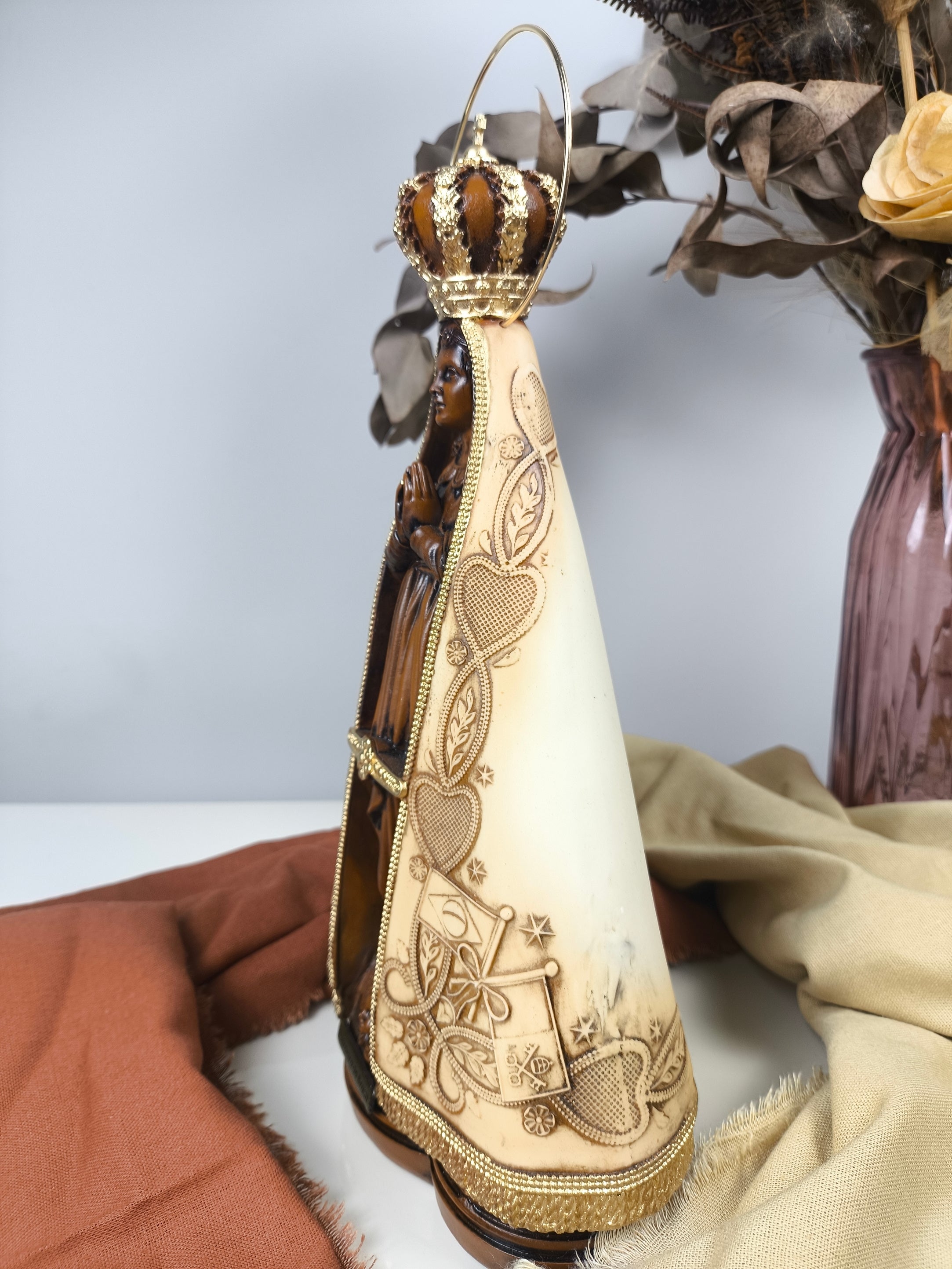 Nossa Senhora Aparecida 30cm Terracota