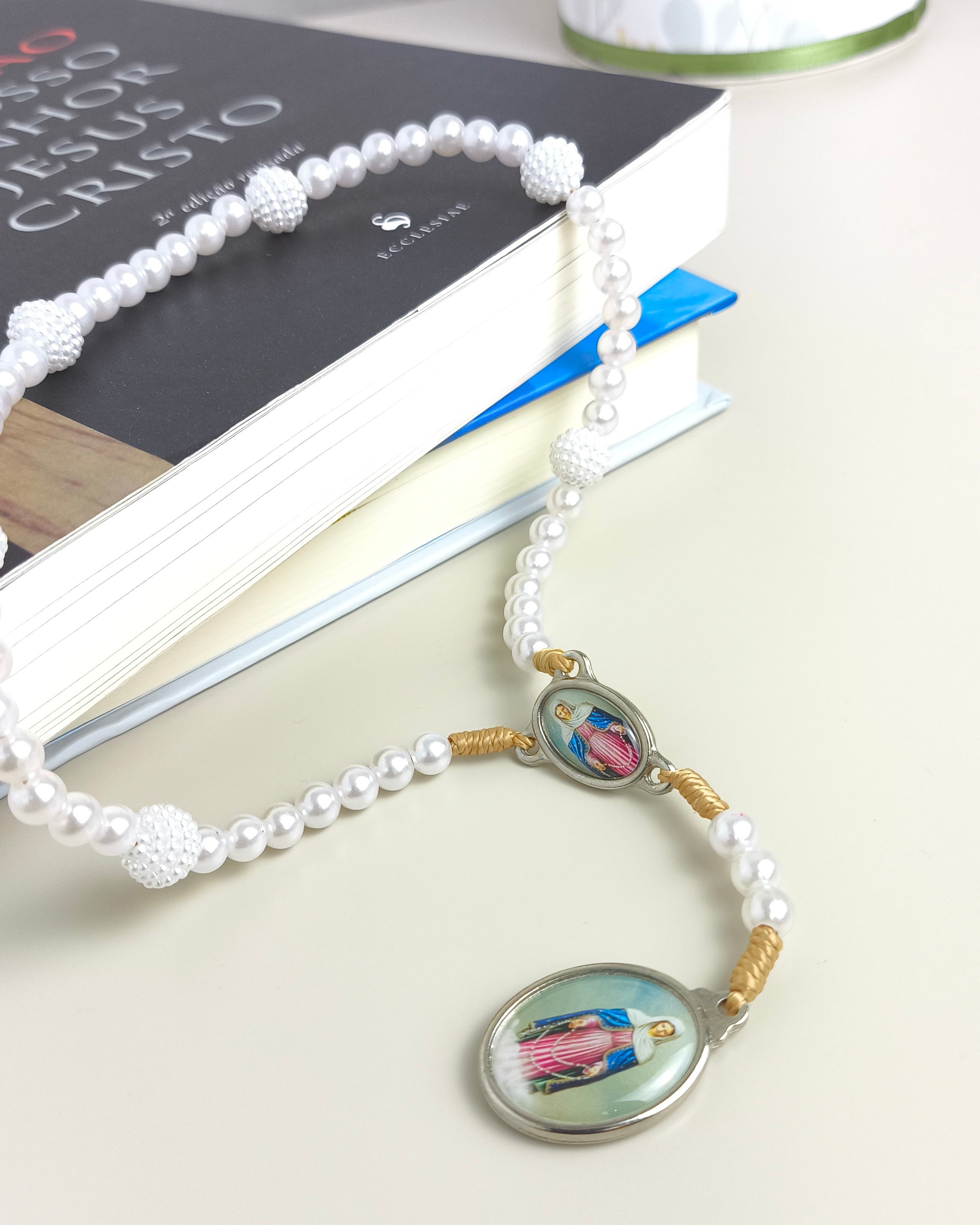 Novena de Nossa Senhora das Lágrimas 6mm com Folheto