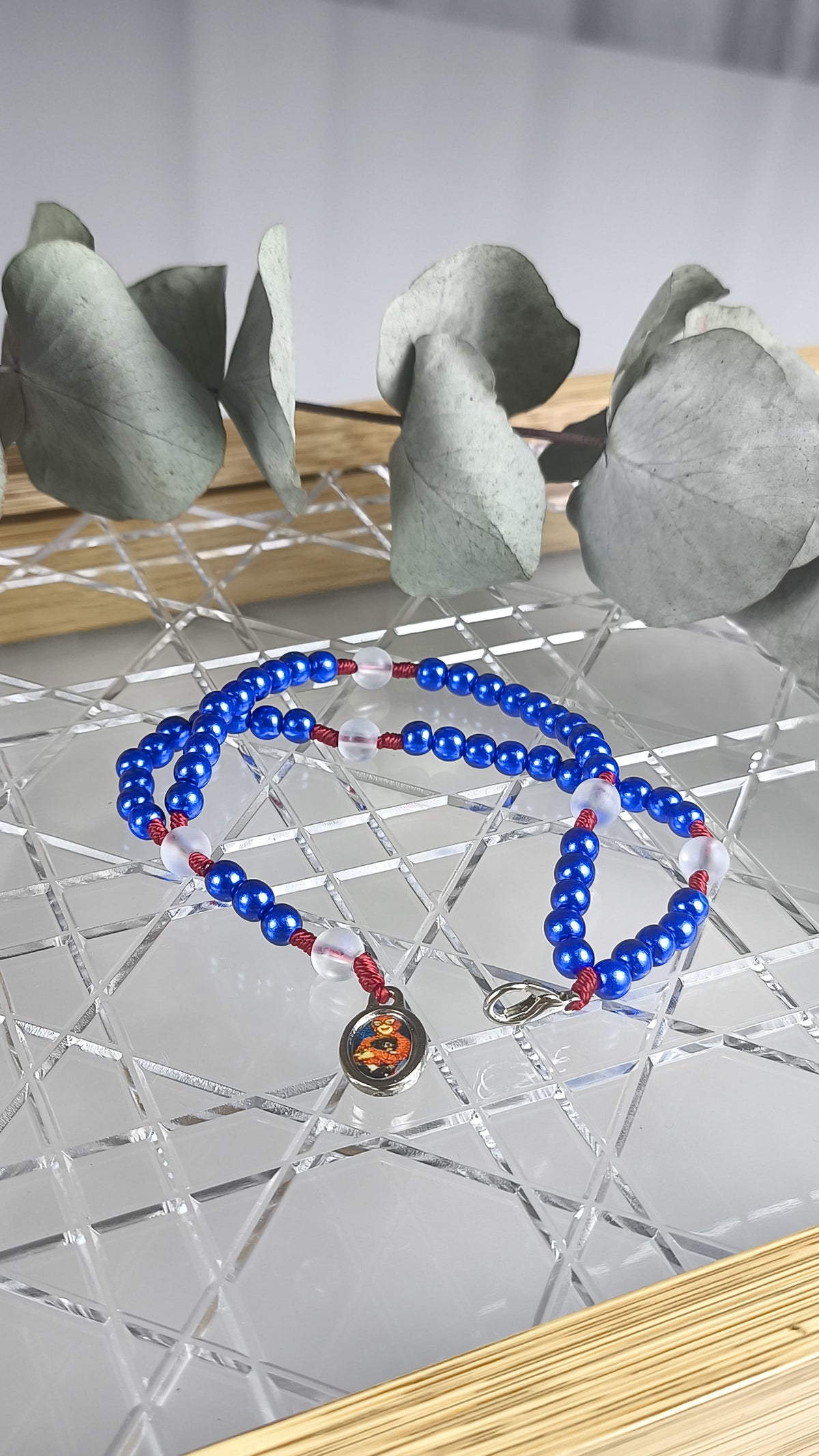 Terço de Pulso Azul do Homem Aranha São Carlo Acutis