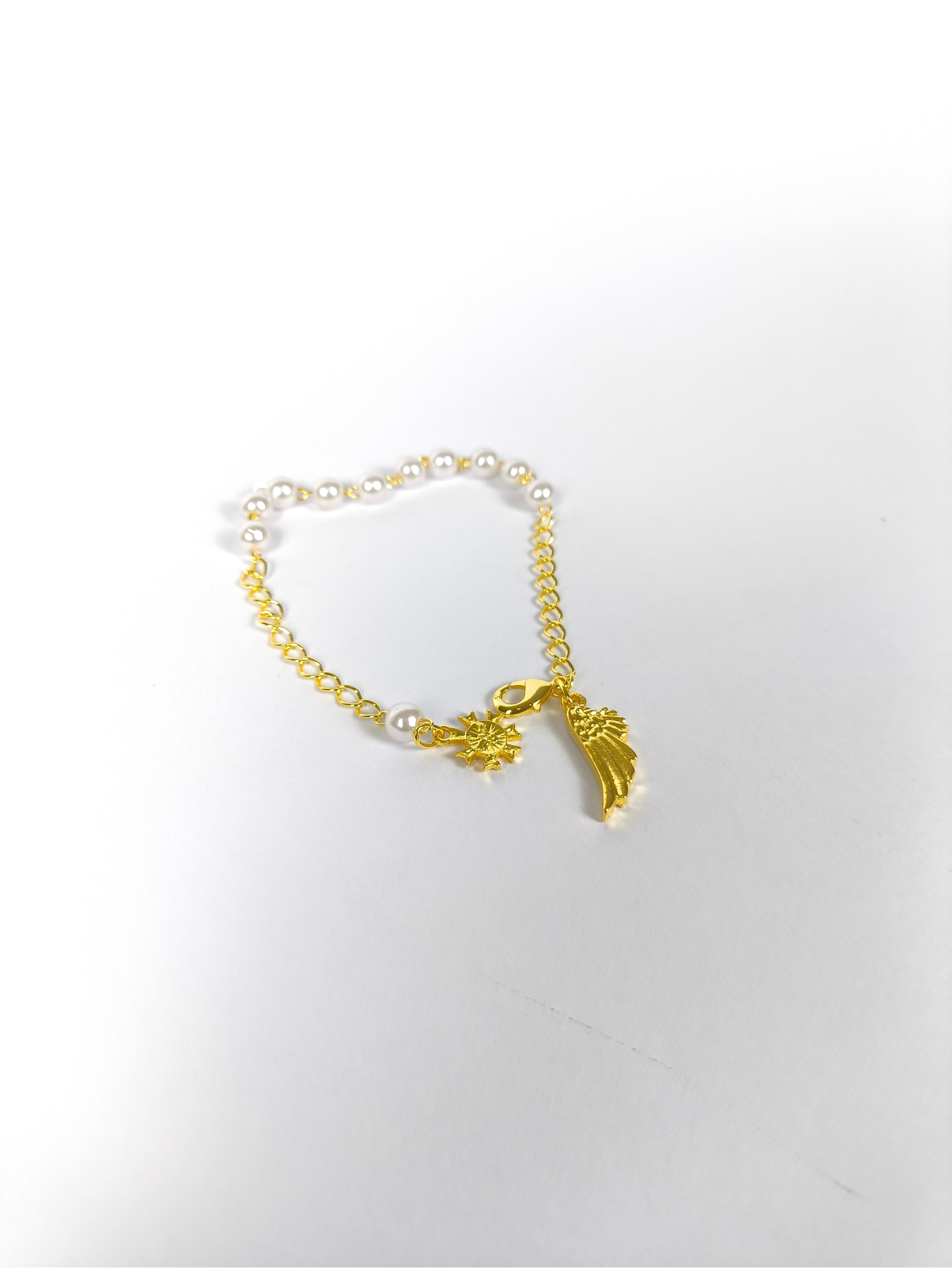 Pulseira Pérola Você é Um Anjo c/ vidrinho