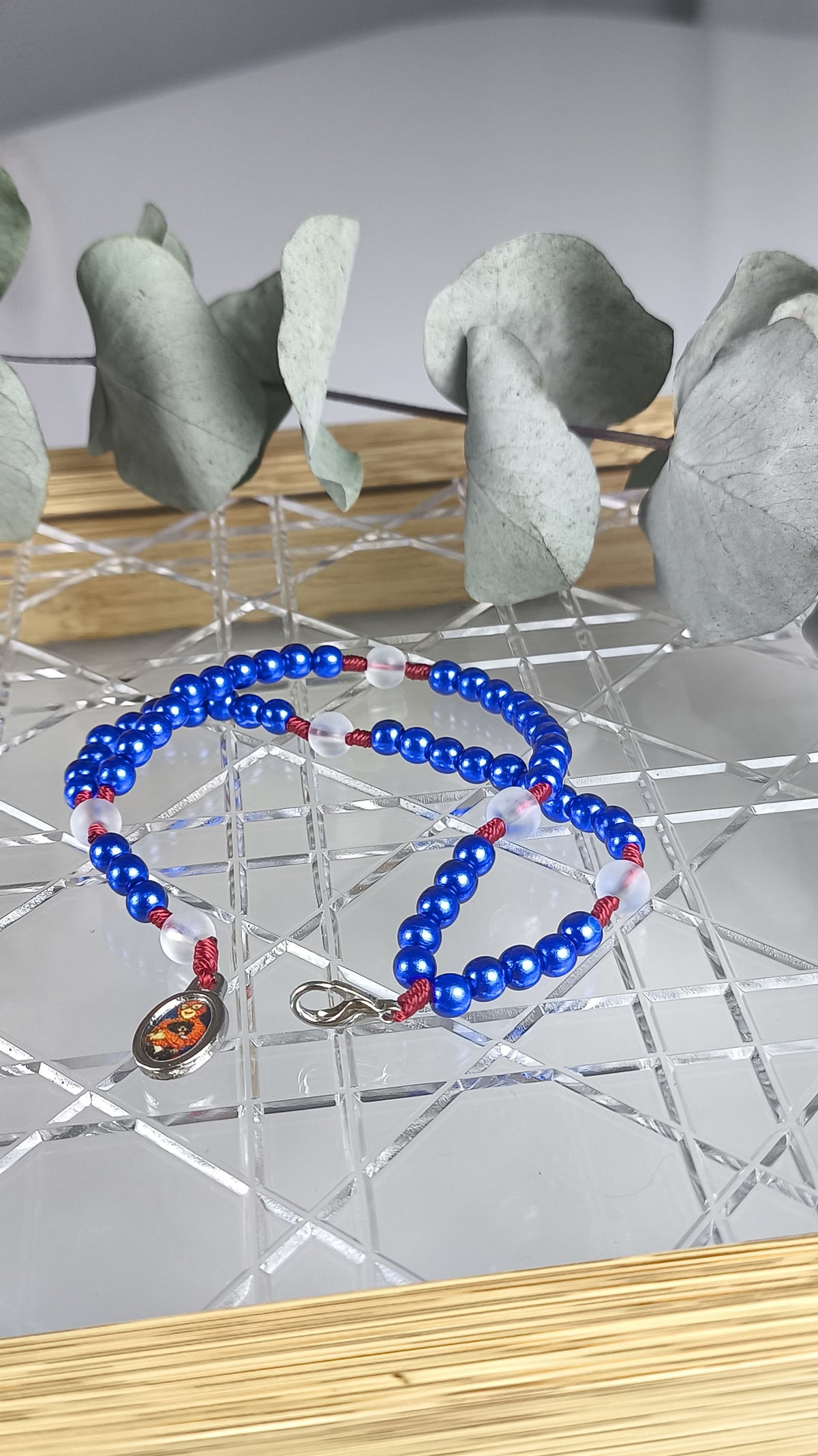 Terço de Pulso Azul do Homem Aranha São Carlo Acutis