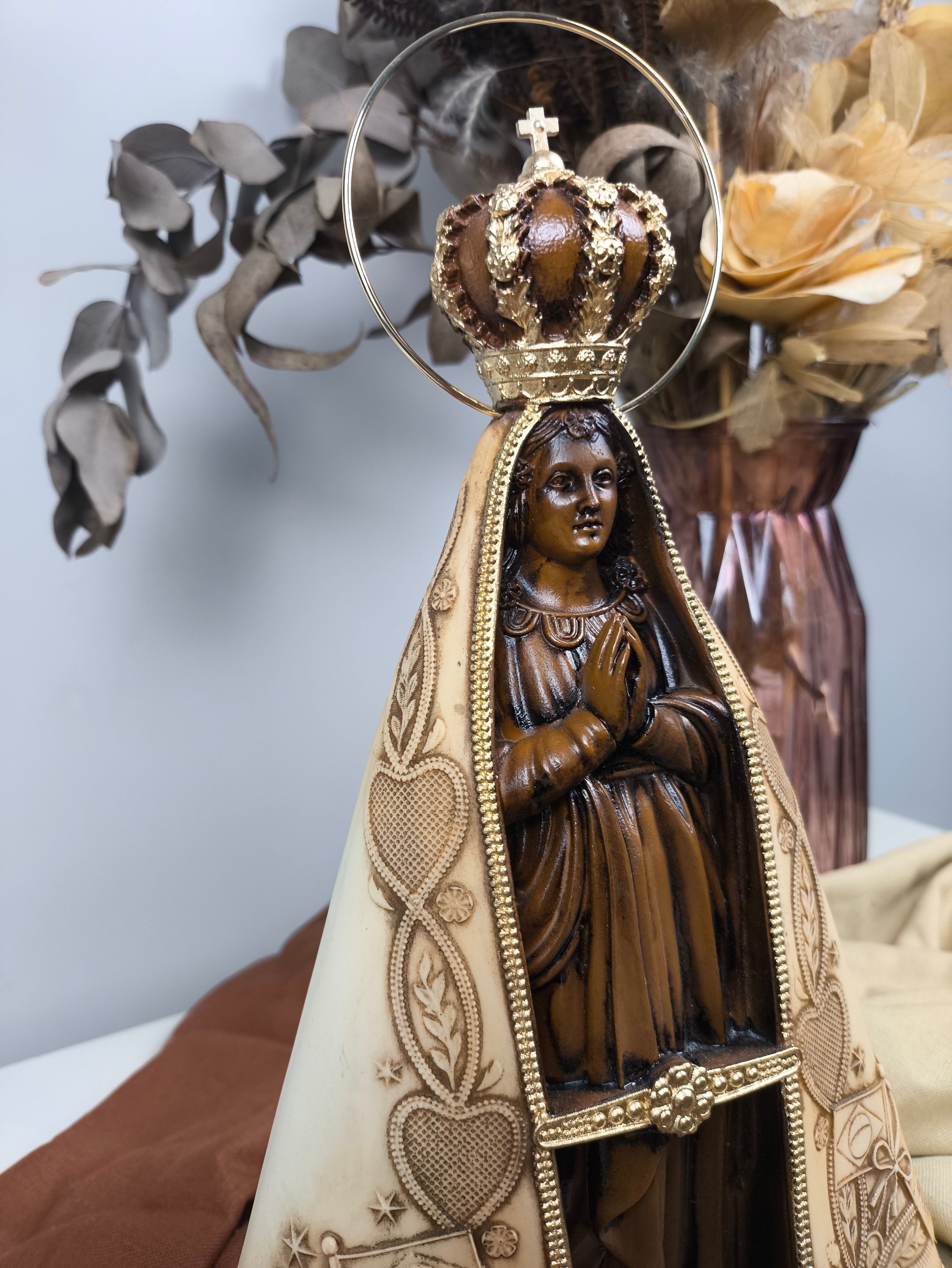 Nossa Senhora Aparecida 30cm Terracota