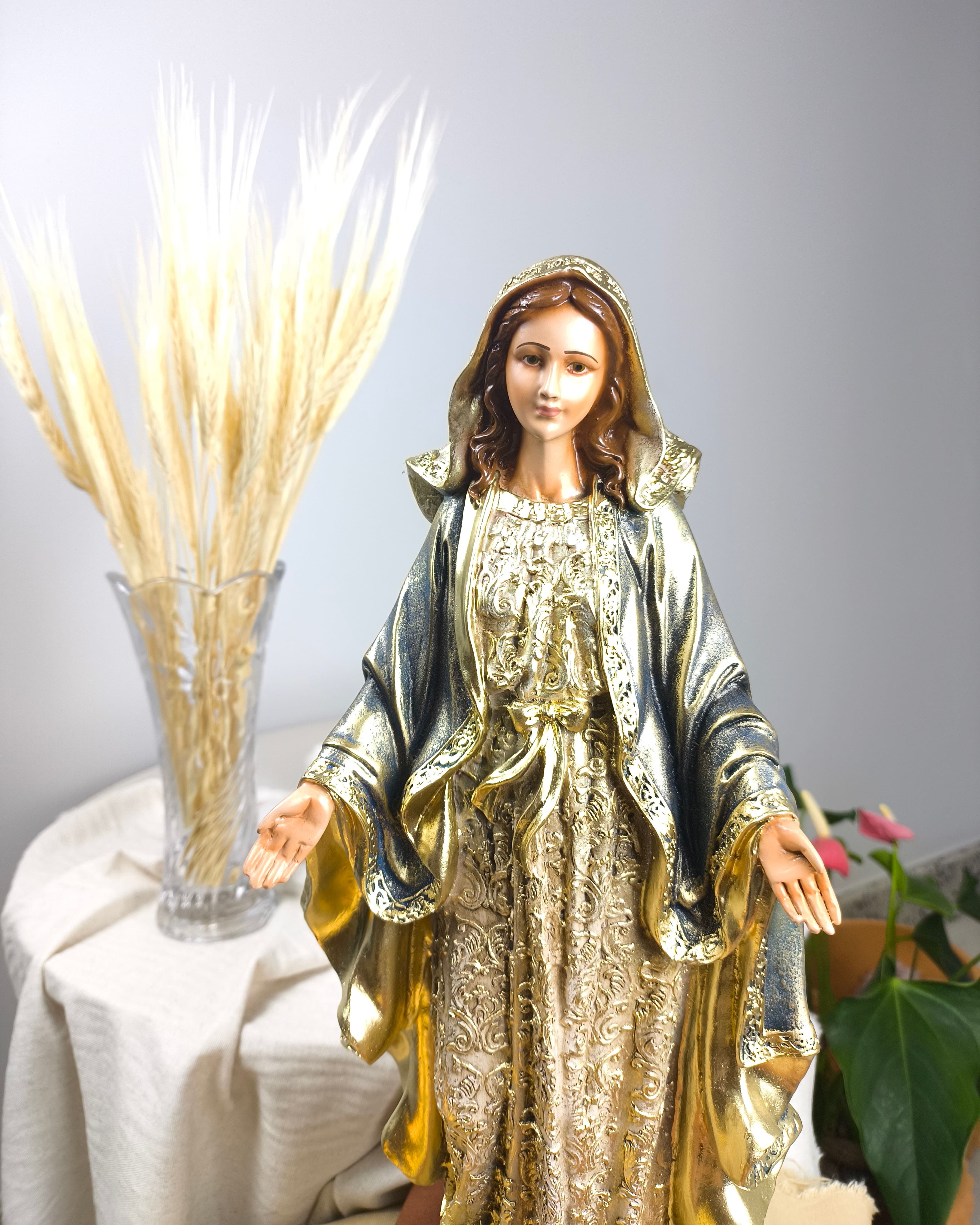 Nossa Senhora das Graças 40cm detalhes dourados