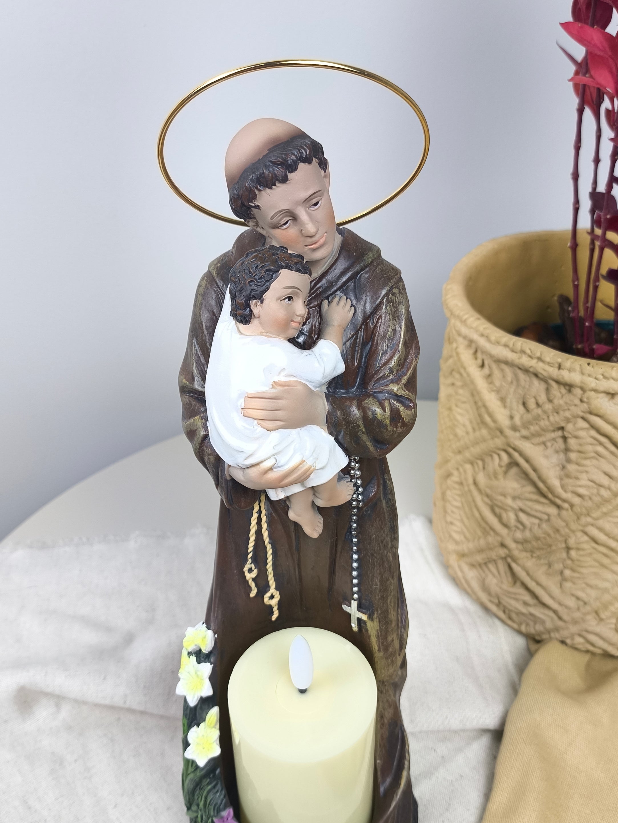 Santo Antonio 30cm - Com Vela