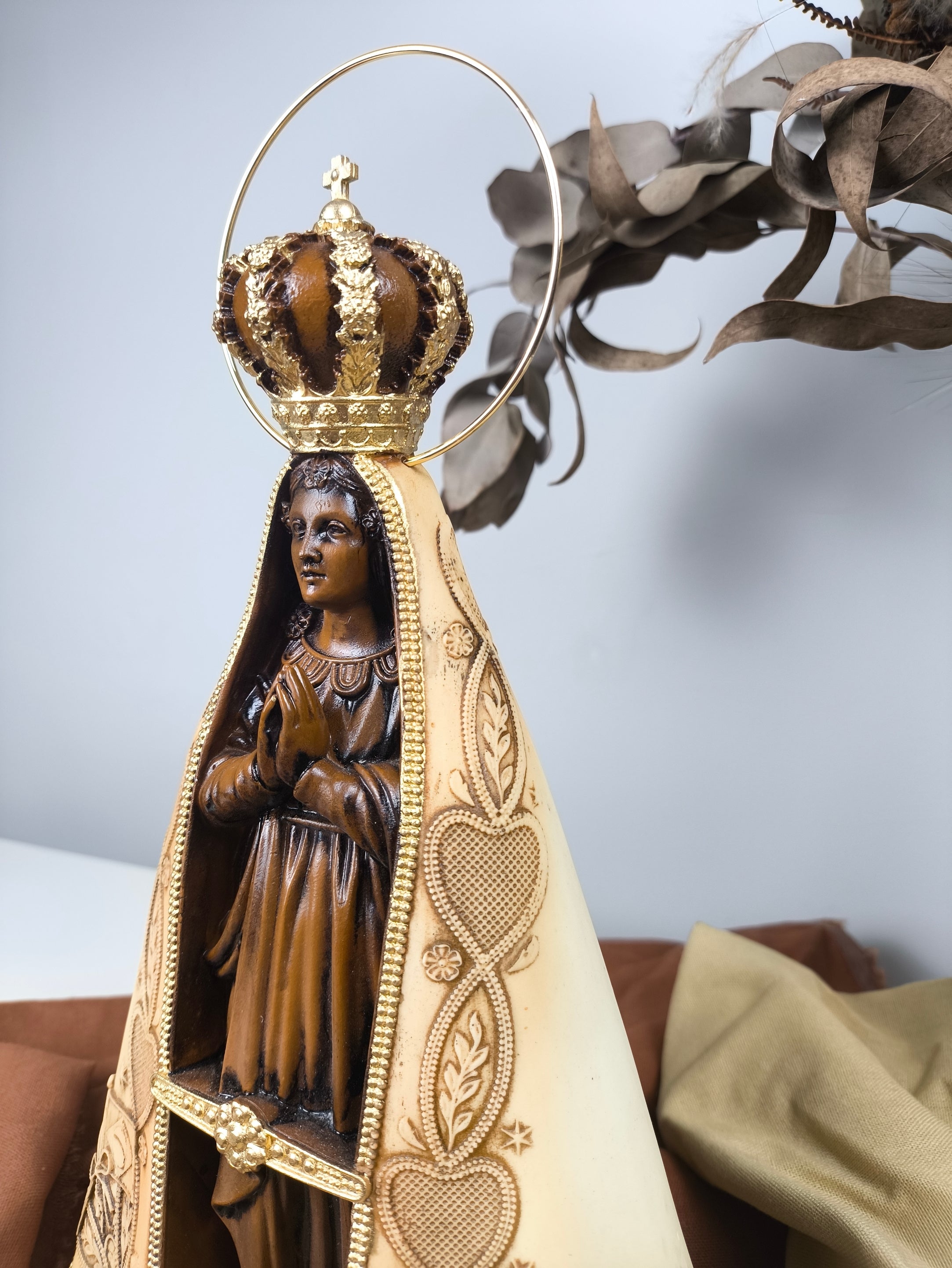 Nossa Senhora Aparecida 30cm Terracota