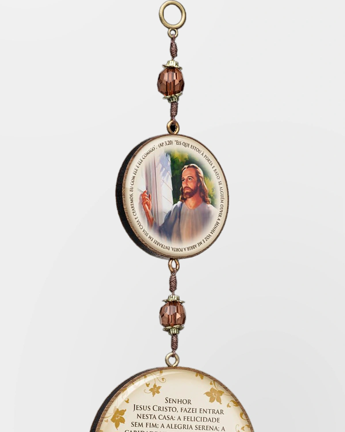 Adorno de Porta com Oração do Lar e Cruz de Cristo