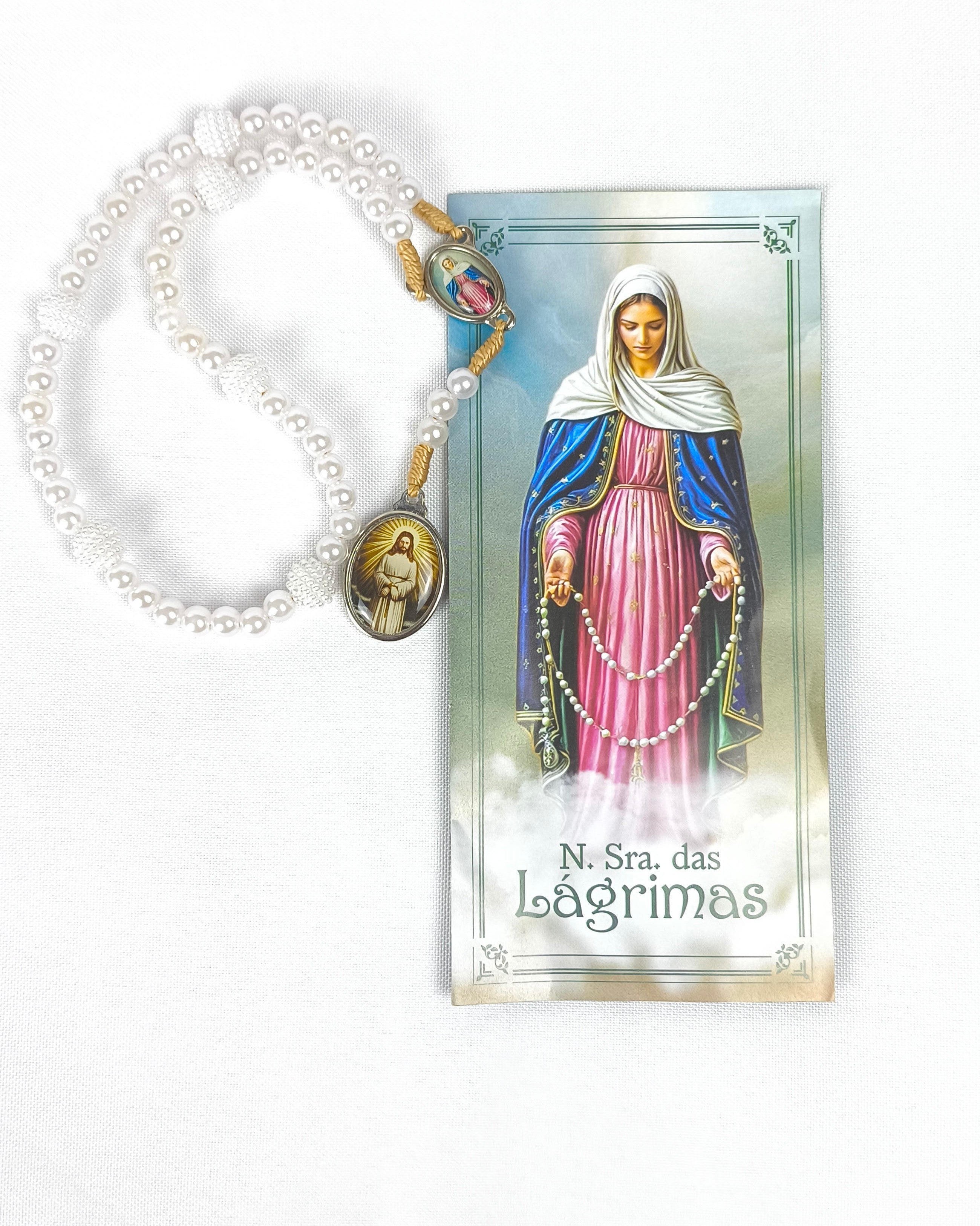 Novena de Nossa Senhora das Lágrimas 6mm com Folheto