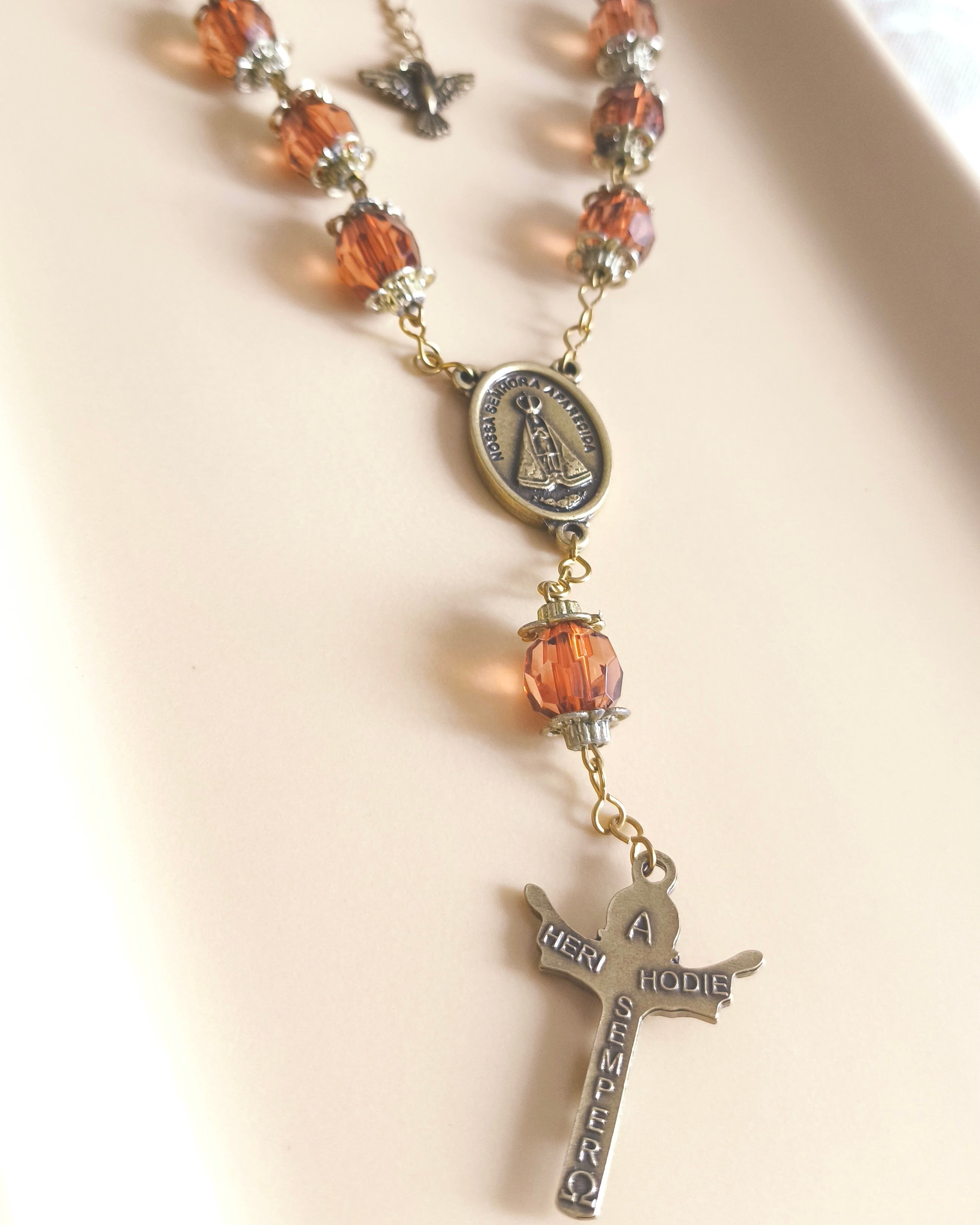 Dezena Nossa Senhora Aparecida em Cristal Acrílico 10mm