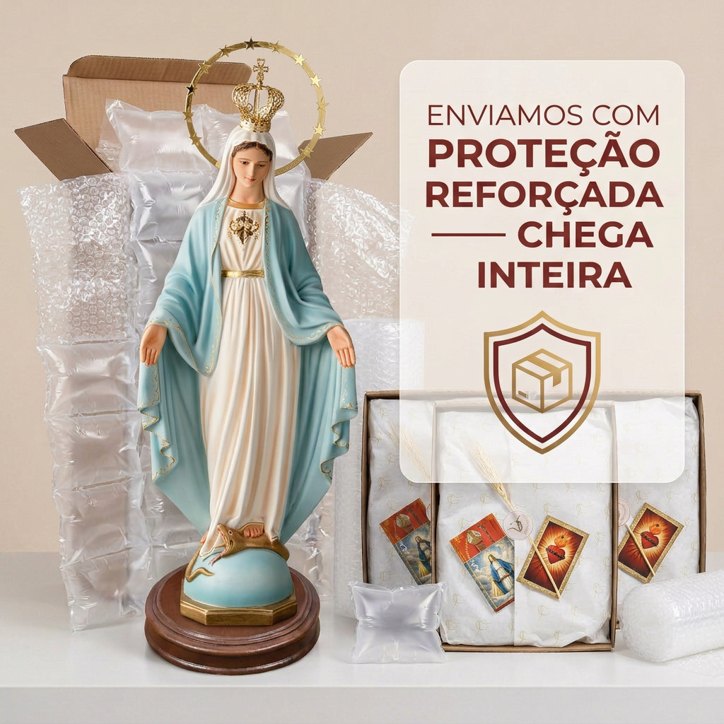 Imagem de Nossa Senhora das Graças 30cm Coroa Dourada