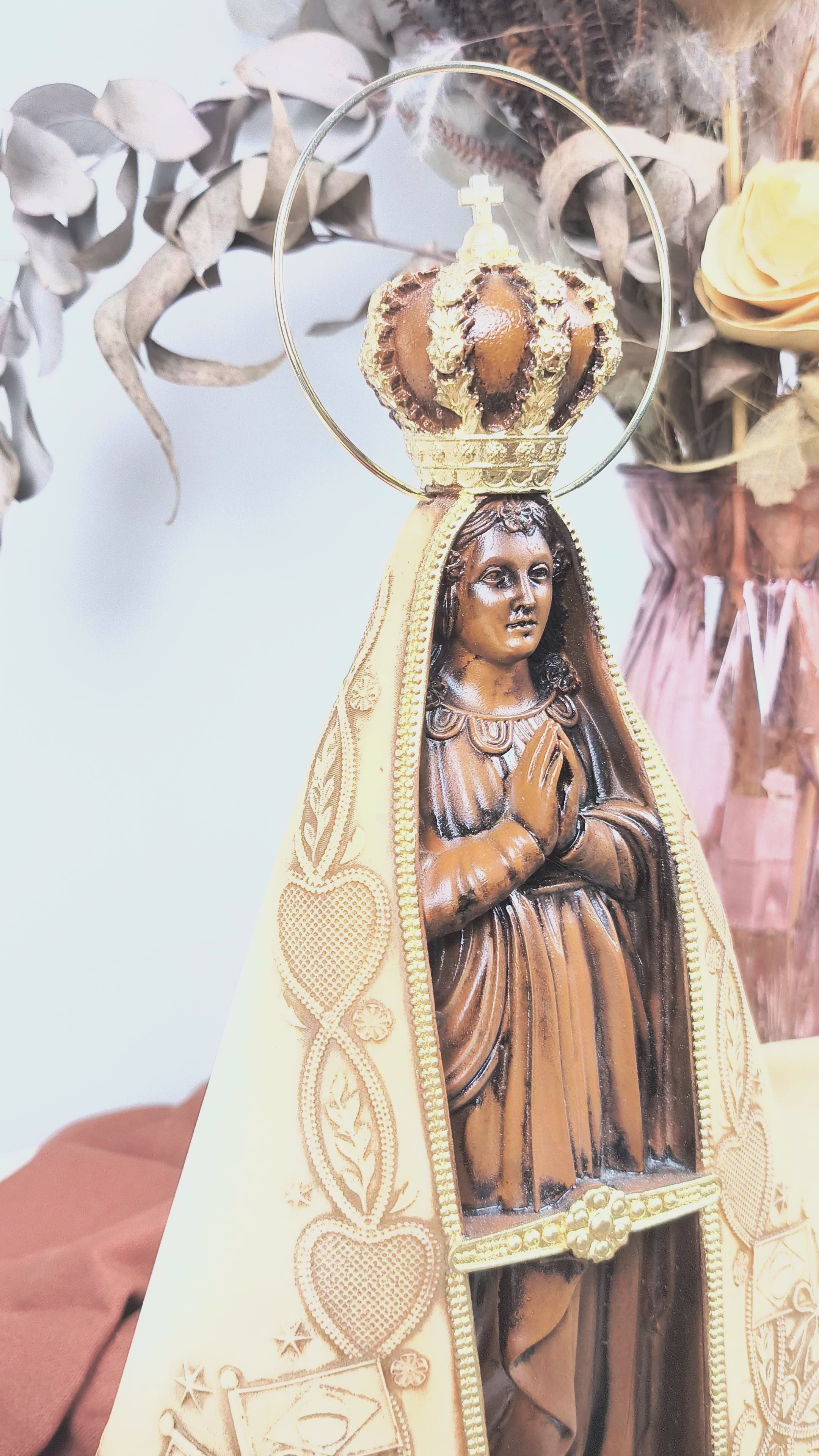 Nossa Senhora Aparecida 30cm Terracota